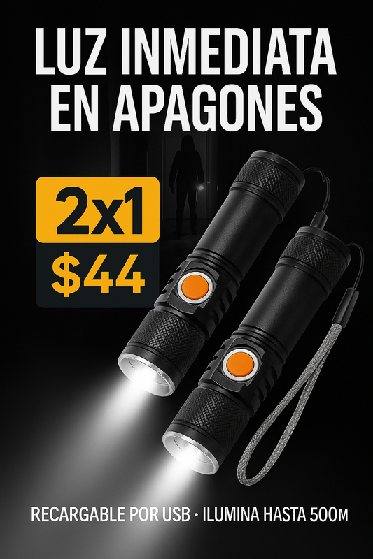 2x1 LINTERNA USB RECARGABLE